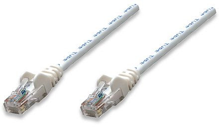 INTELLINET Netzwerkkabel, Cat5e, UTP, RJ45 Stecker / RJ45 Stecker, 0,5 m, Weiß, 318082