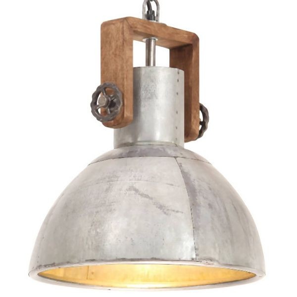vidaXL Hängelampe Industriestil 25 W Silbern Rund 30 cm E27, 320530