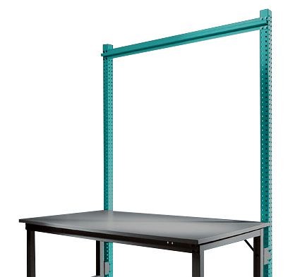 Manuflex Aufbauportal ohne Ausleger für UNIVERSAL + PROFI Standard Grundtische, Nutzhöhe 1500 mm, Wasserblau, ZB3791.5021