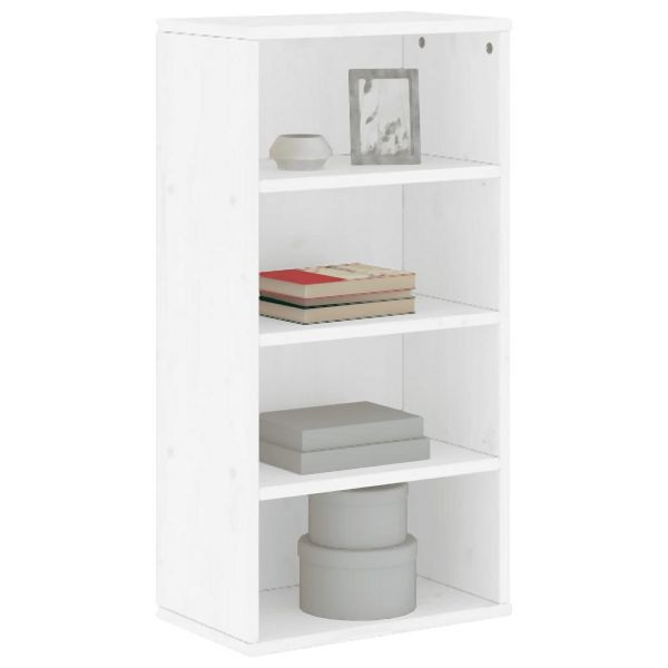 vidaXL Beistellschrank ODDA Weiß 40x24x79 cm Massivholz Kiefer, 4103602