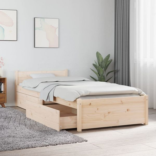 vidaXL Bett mit Schubladen 75x190 cm, 3103473, 8720287011699