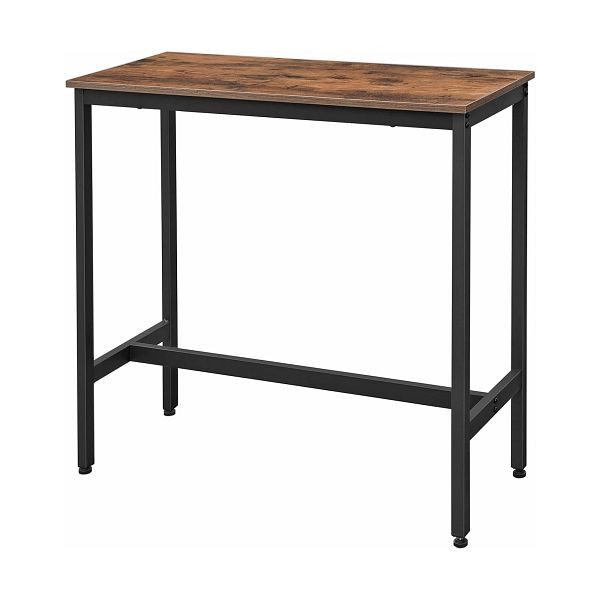 VASAGLE Bartisch, Rostbraun, Schwarz, 100x40x90 cm, LBT10X