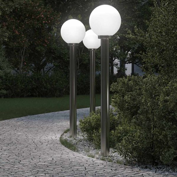 vidaXL Pollerleuchten 3 Stk. 120 cm Edelstahl IP44, 4006098