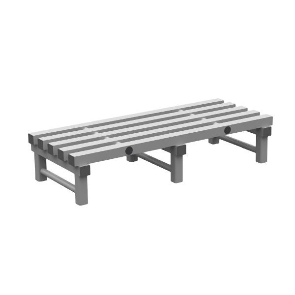 REA Grey Bodenpalette 1000(L)x600(T)x250(H)mm, Hochwertiger Kunststoff, Belastung bis zu 200kg, 308.131