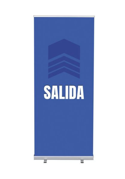 Showdown Displays Roll-Banner Budget 85 Komplettset Ausgang Blau Spanisch, RBB085LSFI381