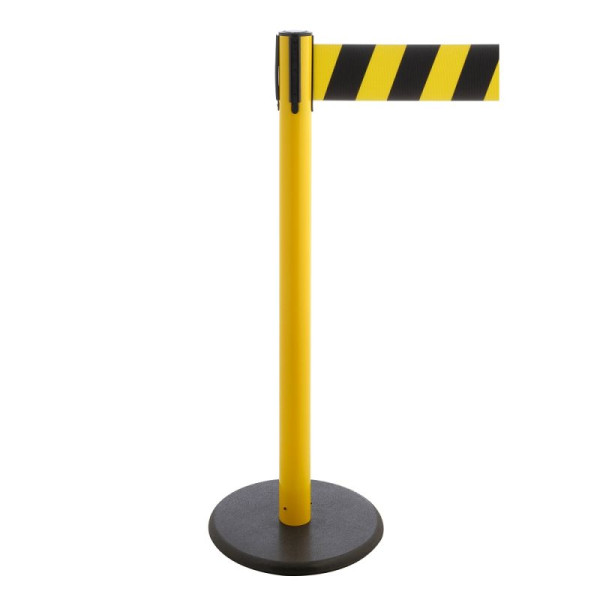 Stein HGS Personenleitsystem -P-Line Premium-, gelb, schwarz/gelb diagonal (schraffiert), mit magnetischem Gurtendstück, Gurtlänge: 2,3 m, 34244e-1704