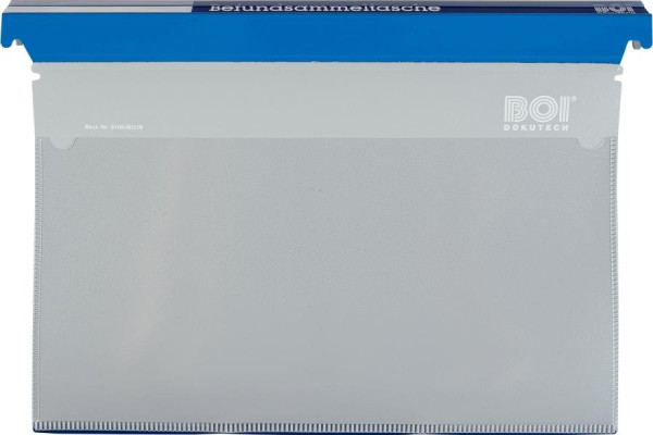 BOI Befundmappe DBMK O-B.2, Bügelmechanik, blaue Kopfleiste, blaue Planenfolie, 9108-00318