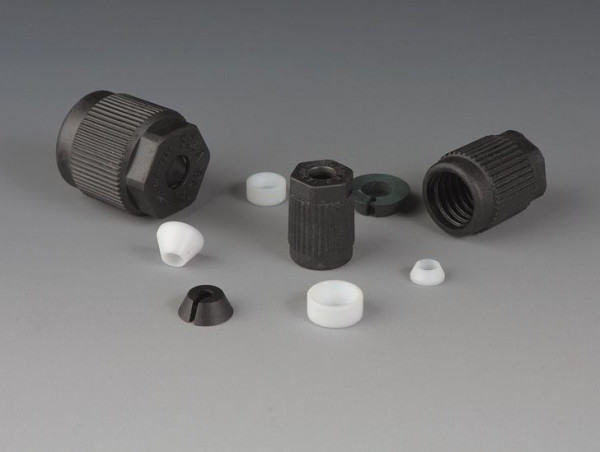 Bohlender Laborverschraubungen HT für Schlauch Außen-Durchmesser in mm: 1,0, Gewinde GL 14, D 628-18