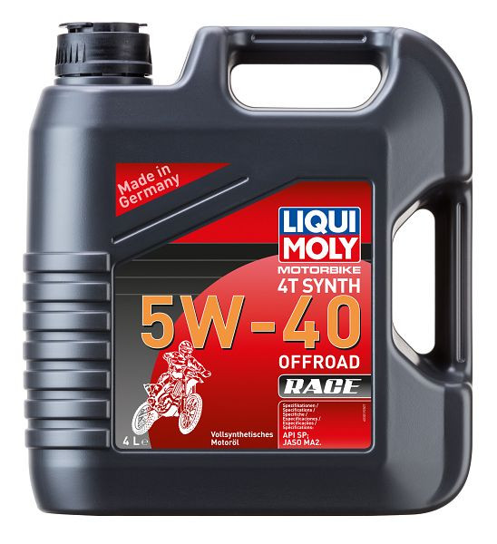 LIQUI MOLY Motoröl Motorbike 4T Synth 5W-40 Offroad Race, Kanister Kunststoff, VE: 4 Liter, 3019