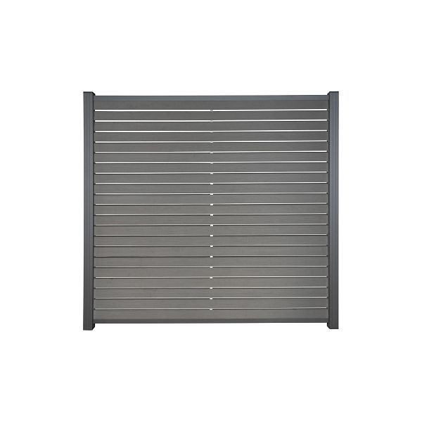 T&J HANÖ-Serie SCHIEFER Holzstruktur, 21 Lamellen 20 x 75/68 x 1793 mm, BPC-Rhombus-Steckzaun, 44545