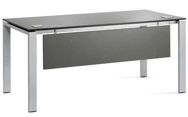 Deskin Schreibtisch 4-Fuß Basic EVO, Dekor anthrazit, Gestell Alusilber RAL 9006, B 2000 x T 800 x H 730 mm, 271028