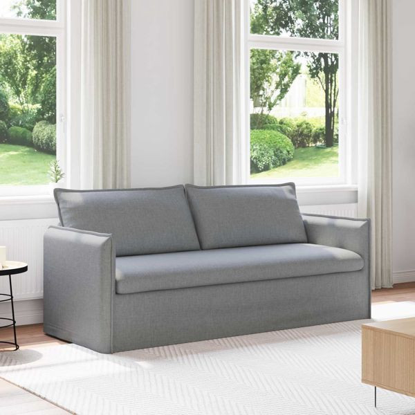 vidaXL Sofa 180cm Hellgrau Metall, 42024525, 8721364378261