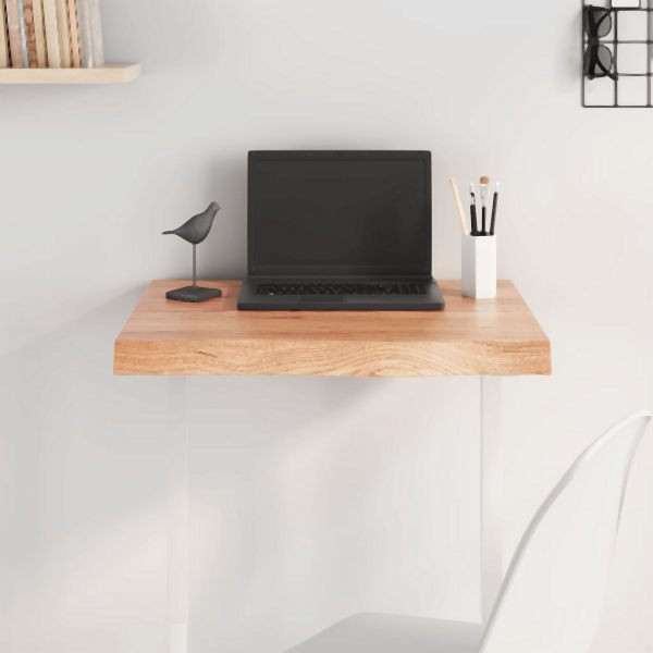 vidaXL Tischplatte Hellbraun 60x50x(2-6) cm Massivholz Eiche Behandelt, 3156349