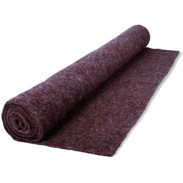 NOOR Schutzmatte aus Schafwolle Unkraut & Winterschutz, Größe etwa 100 x 150cm Farbe: grau/braun, 155002-4