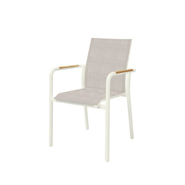 BEST Paros, Stapelsessel, Sand, Aluminium / Teak holz, 552497, 6096735354345