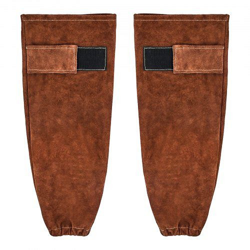 VEVOR Schweißerärmel 457x95 mm, Rindslederstulpen zum Schutz beim Schweißen, Schmieden, Holz- & Gartenarbeit, HJTXTXNPCPCCP5SQ9001V0
