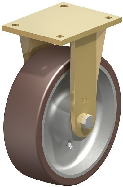 Blickle BS-GB 252K Stahlgeschweißte Schwerlast-Bockrolle, Blickle Besthane®, Braun, 742641