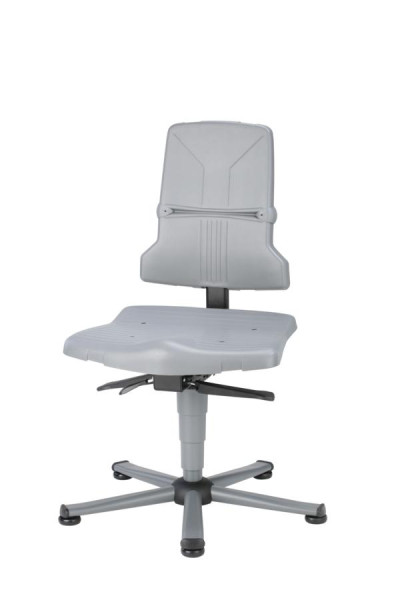 bimos Sintec Arbeitsdrehstuhl Sitz- und Rückenlehne aus Kunststoff mit Permanentkontaktmechanik und Sitzneigungsverstellung, mit Gleiter, 9810-1000