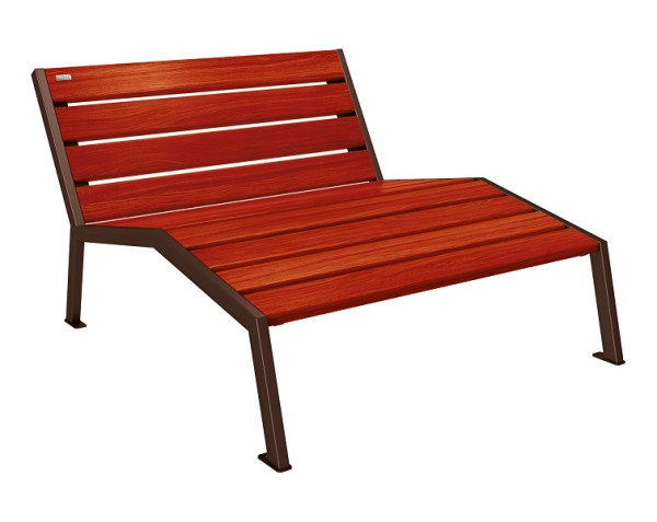 Procity Liegestuhl Silaos 1200 mm, Ohne Armlehne, Holz & Stahl, Mahagoni/RAL 8017, 209641.8017.ACAJ