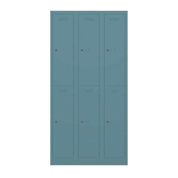 Bisley Garderobenschrank Primary Locker, 3 Abteile mit je 2 Fächern übereinander, 674 doulton, PL3050T2674