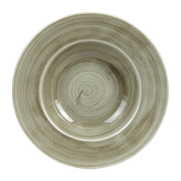 Churchill Stonecast Patina Antik Weit Rand Schüsseln Grün 280mm (12 Stück), HC819