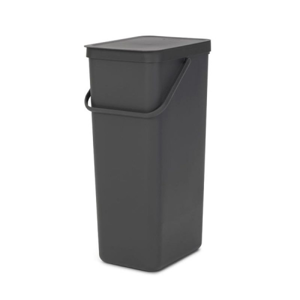 STEIN HGS Abfallsammler Sort & Go, grau, Gesamthöhe 620 mm, 40 Liter, 83478.0025