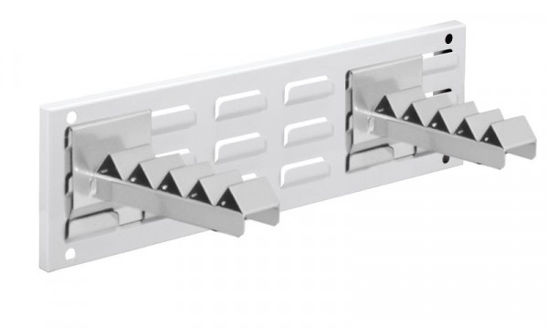 Kappes RasterPlan Wandschiene Schlitzplatte Set 6, L 460 mm x H 140 mm, RAL 7035, 2 x Wellenträger, 4202.07.5313