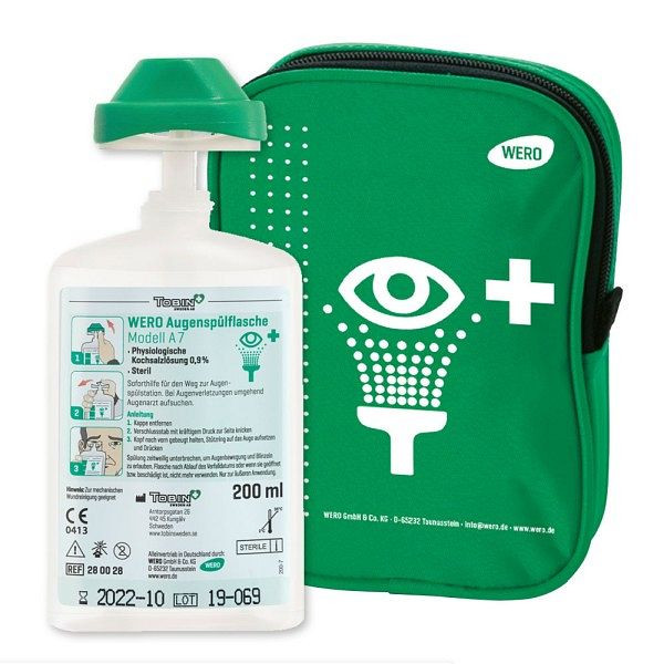 WERO Gürteltasche mit Augenspülflasche Modell A7, 200 ml, 280056
