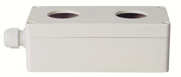 WERMA Aufbaugehäuse 2-fach 186 x 80 mm GY- grau, 975.815.07
