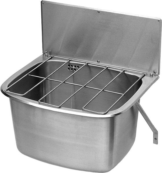 KWC Mehrzweckbecken, Sirius, Edelstahl, 560x310x460 mm, Klapprost und Spritzwand, 2000103649