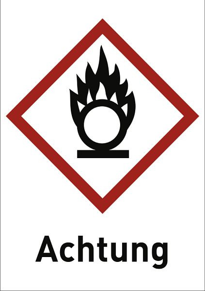 Moedel Oxidierend (GHS 03) Achtung, Folie, 37x52 mm, VE: 500 Stück/Rolle, 56371