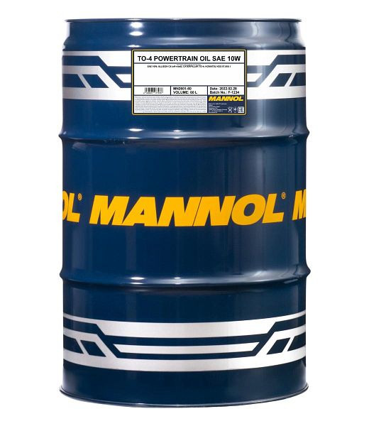 MANNOL Getriebehydraulik-Mineralöl 2601 TO-4 Powertrain Oil SAE 10W, VE: 60 l, MN2601-60