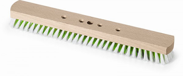 Nölle BECOnnect Großflächenschrubber breit PP-weiß/grün 40 cm, Holzkörper, VE: 20 Stück, 322904
