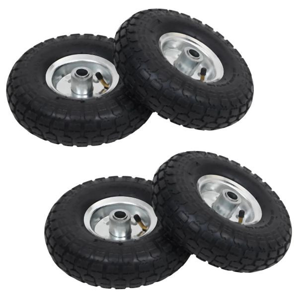 vidaXL Sackkarrenräder 4 Stück Gummi 4,10 / 3,50 - 4 (260x83), 142976