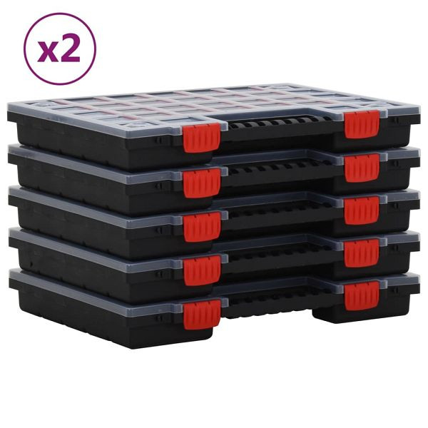 vidaXL Sortimentskästen 10 Stück 40x30x5 cm Polypropylen, 3106445