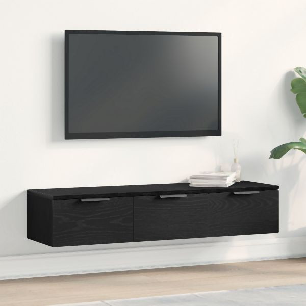 vidaXL Schwarzer Eichen-Wandschrank 102x30x20 cm Aus Holzwerkstoff, 862777