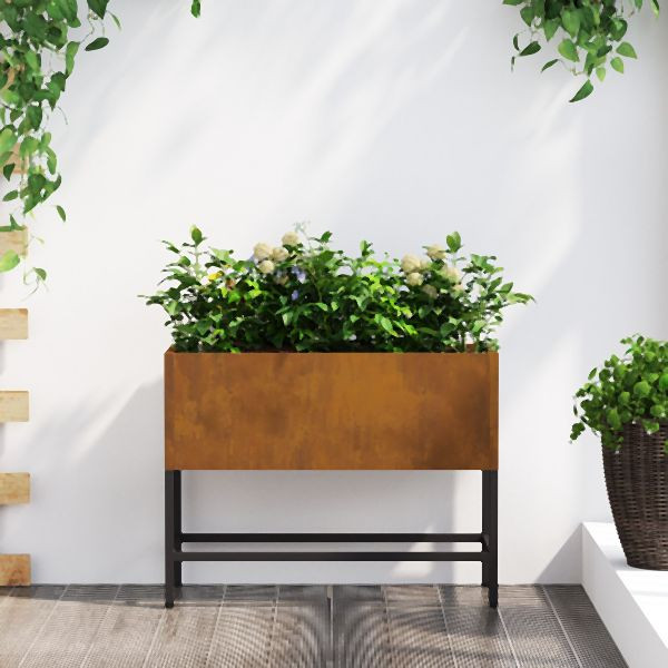 vidaXL Hochbeet 60x26x45 cm Abmessung Wetterstahl, 865889