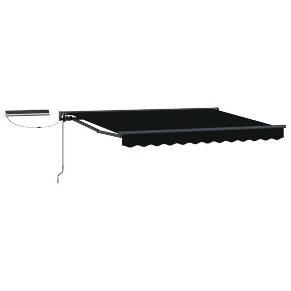 vidaXL Elektrische ausziehbare Markise Schwarz 3 x 2,5 m, 3422009
