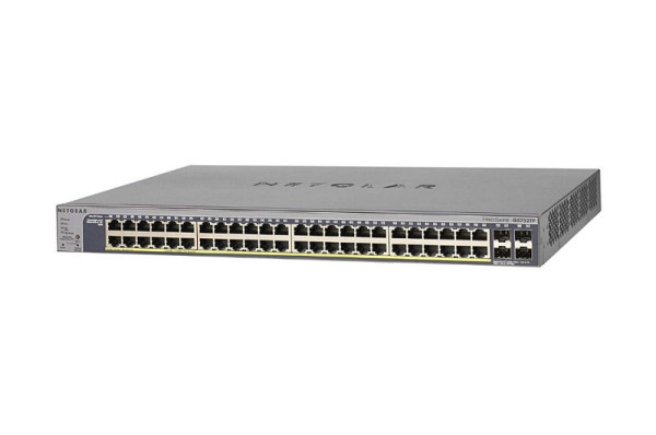 Netgear Gigabit Switch, L2, 48 Ports smart managed, stackable, PoE, 384W, 4xSFP, GS752TP-200EUS