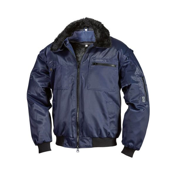 L+D WISENT 4-in-1 Pilotjacke, dunkelblau aus 60% Baumwolle/ 40% Nylon, Größe: M, 4205-M