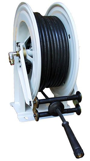Ebinger Schlauchaufroller OSM 610, Max. 100bar/100°C, 20m - 19mm ID Hochdruckschlauch 1SN, 1.610.233