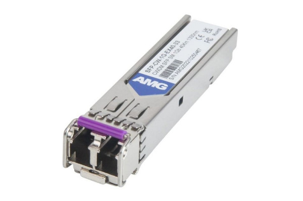 AMG Systems SFP, 1Gb/s, Doppelfaser, Singlemode, 40km Reichweite Tx/Rx: 1330nm, LC, DDM, DWDM, SFP-CW-1G-EX40-33