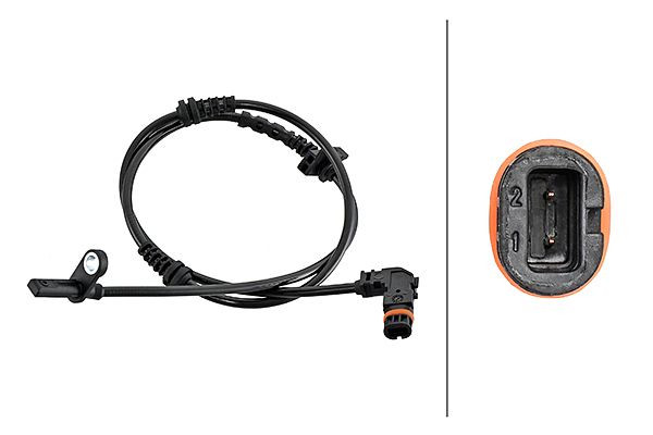 HELLA Sensor, Raddrehzahl, 2-polig, Kabel: 817mm, 6PU 230 048-221