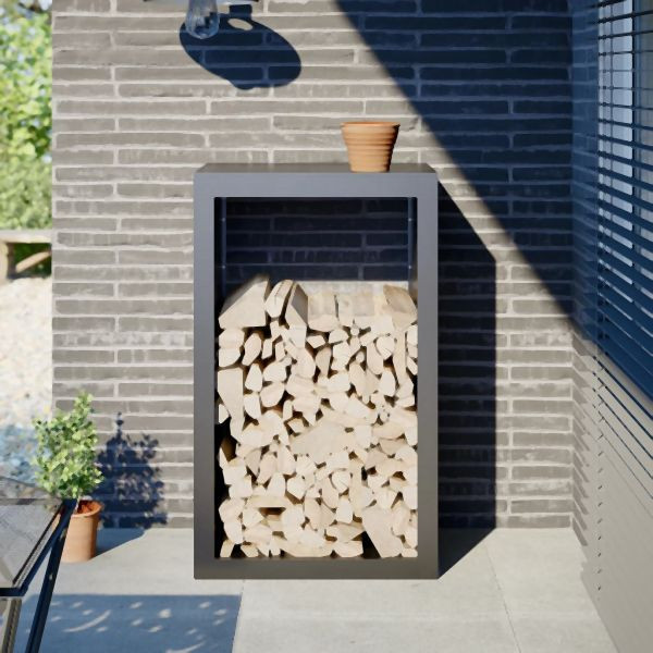 vidaXL Brennholzregal Anthrazit 60x40x100 cm Stahl, 850991