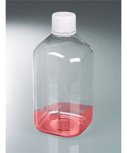 DENIOS Laborflaschen aus PET, steril, glasklar, mit Graduierung, 1000 ml, VE: 24 Stück, 281-750