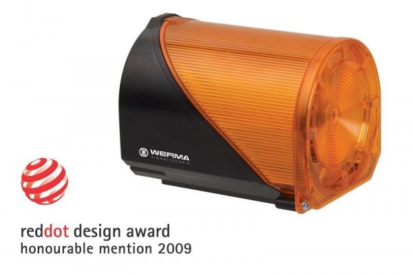 WERMA LED-Blitz-Sirene Bodenmontage / Wandmontage 32 Töne 115VAC YE- gelb, 444.300.67