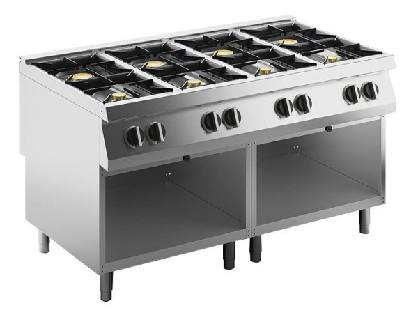 KBS Gas-Kochfläche 8 Brenner 54 kW, offener Unterbau, 10521407