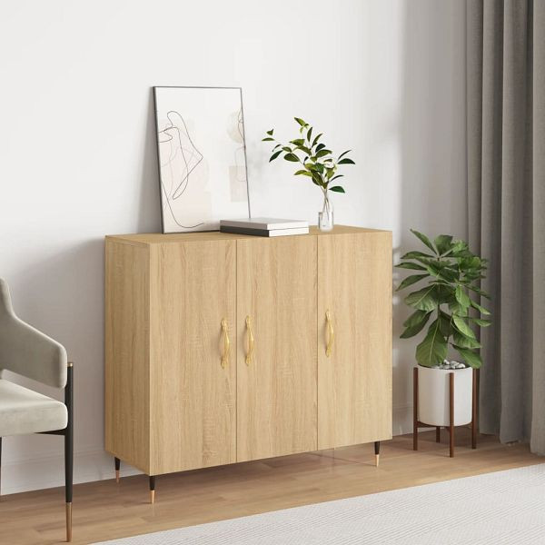vidaXL Sideboard Sonoma-Eiche 90x34x80 cm Holzwerkstoff, 828087
