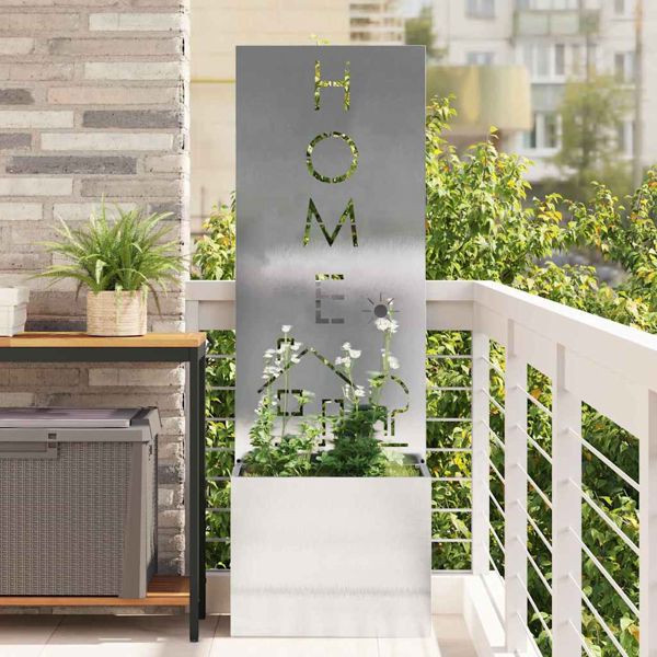 vidaXL Garten Sichtschutz-Leinwand Silber 50 x 140 cm Edelstahl, 876494