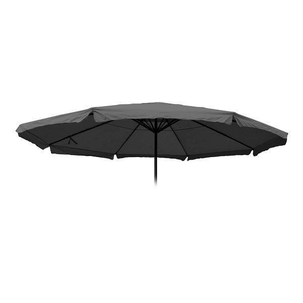 Mendler Ersatz-Bezug für Sonnenschirm Meran Pro, Gastronomie Marktschirm mit Volant Ø 5m, Polyester, anthrazit, 76803
